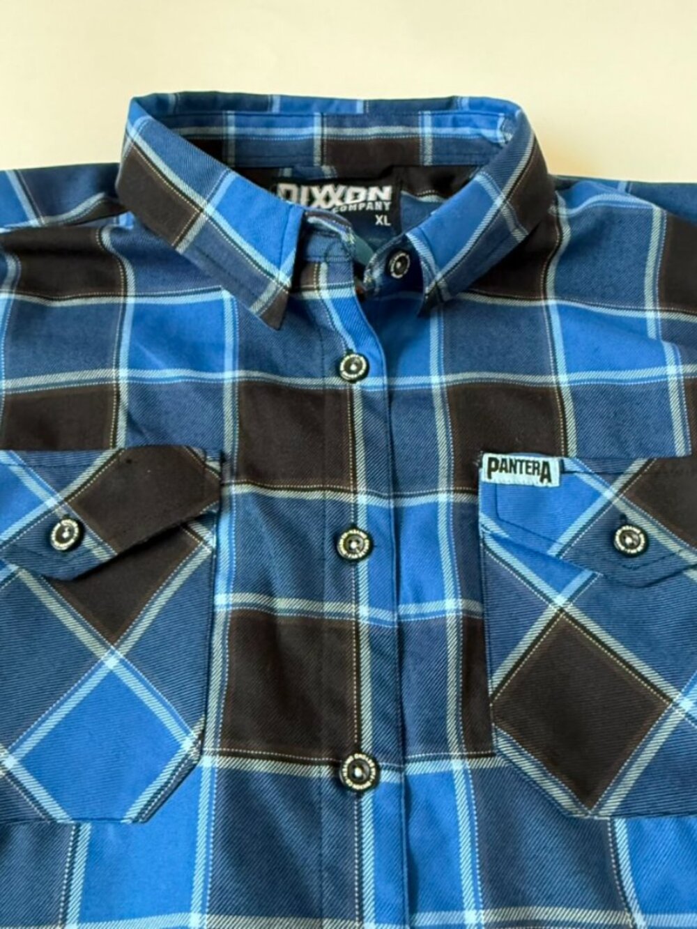 Dixxon Flannel Womens XL Pantera Blue Black Button Shirt Far Beyond Driven - Picture 5 of 12